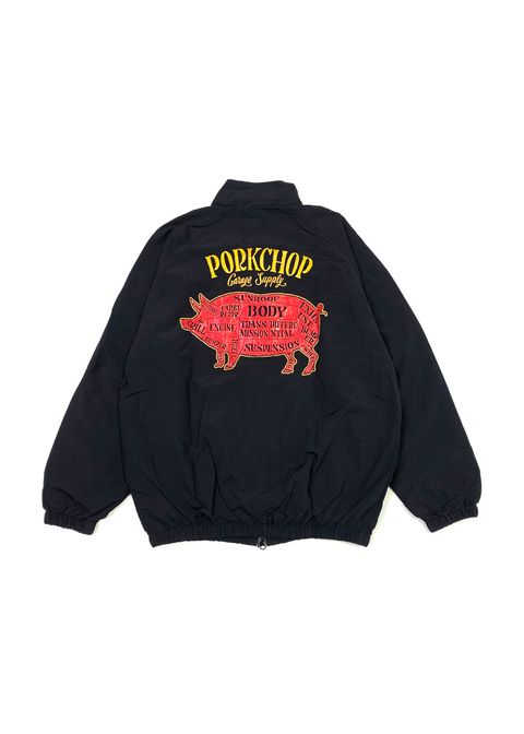 PORK BACK NYLON JKT (BLACK) / ポークバック ナイロン トラック ジャケット