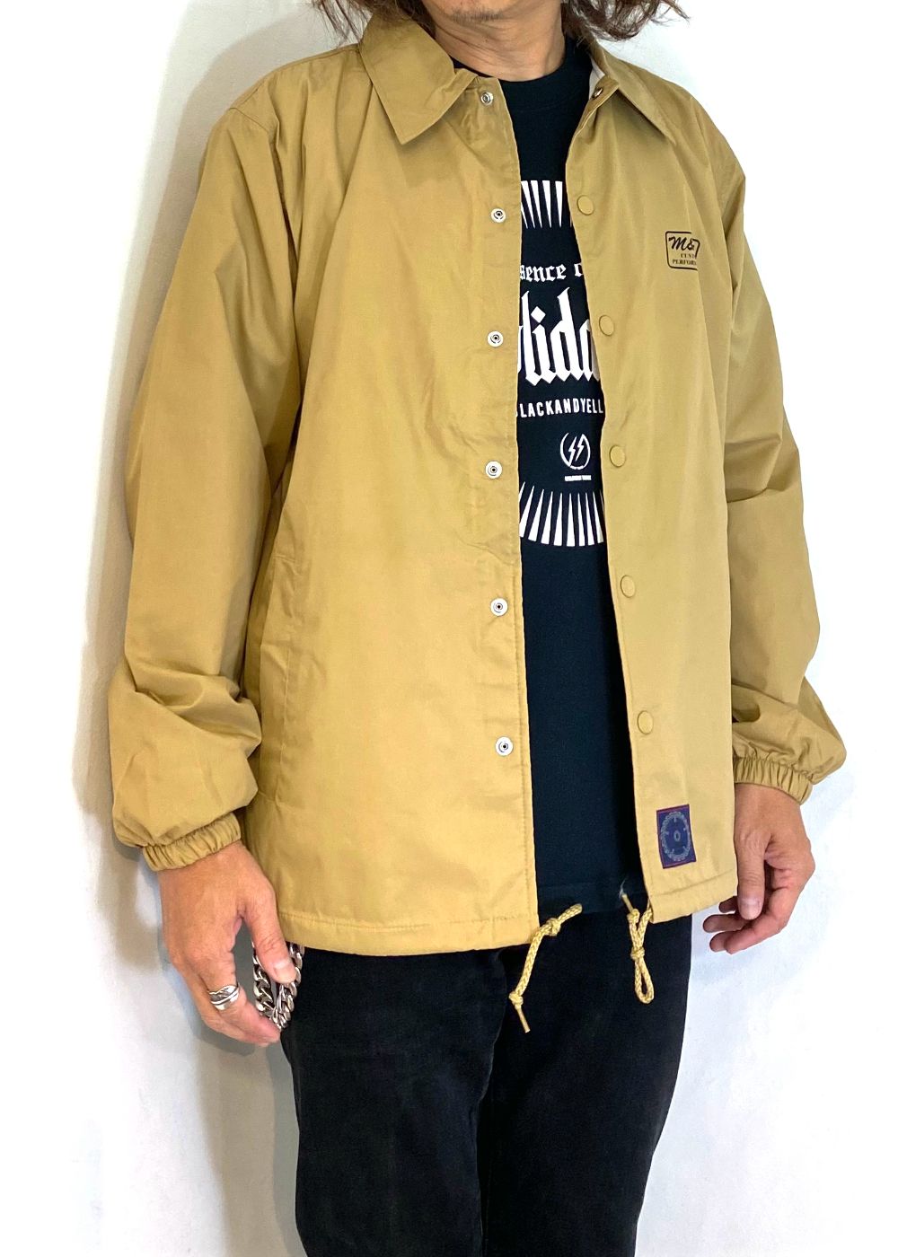 【ラスト1点】Coach Jacket (COYOTE) / プリント コーチジャケット