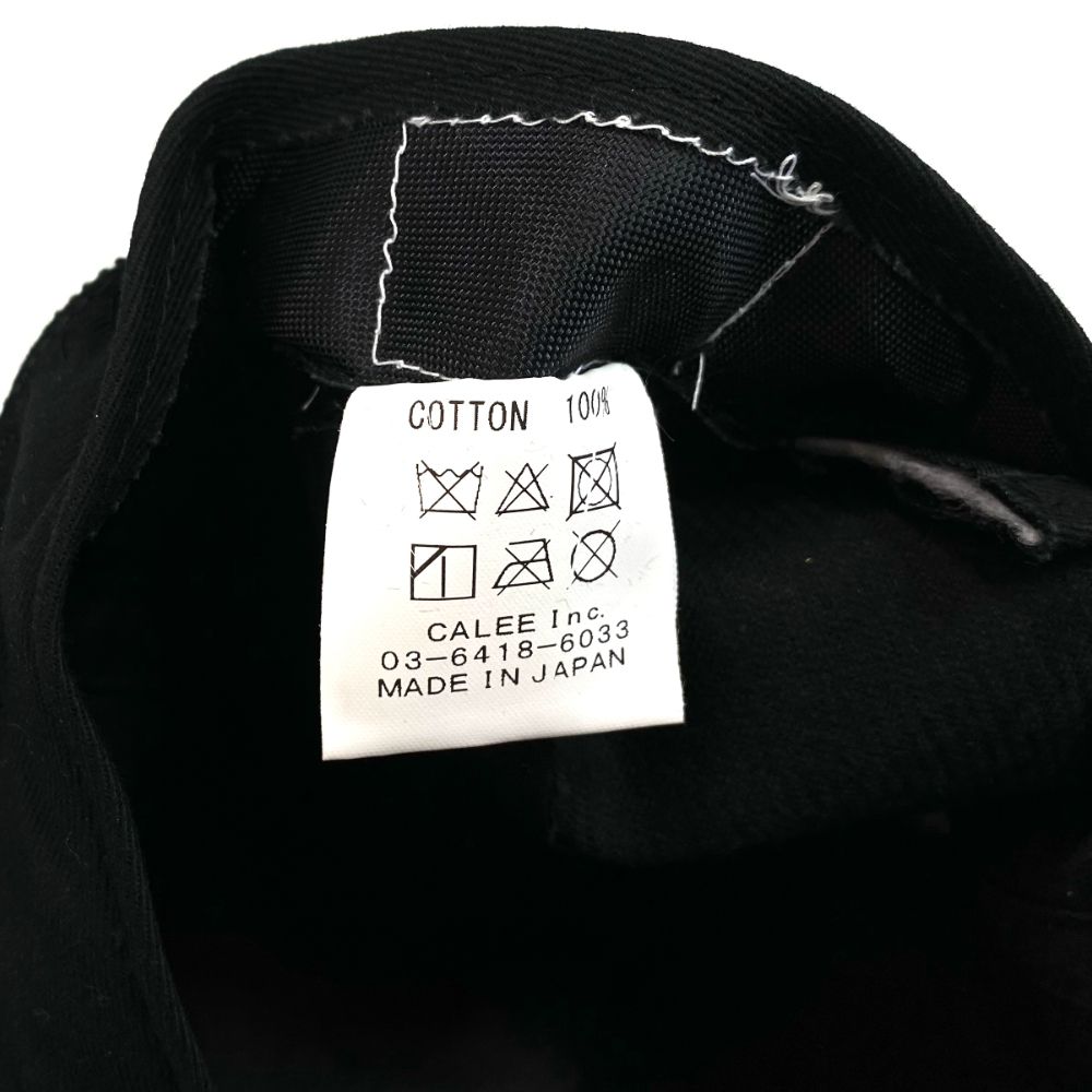 13w CORDUROY CALEE LOGO CAP (BLACK) / オリジナル ロゴ刺繍 コーデュロイ キャップ