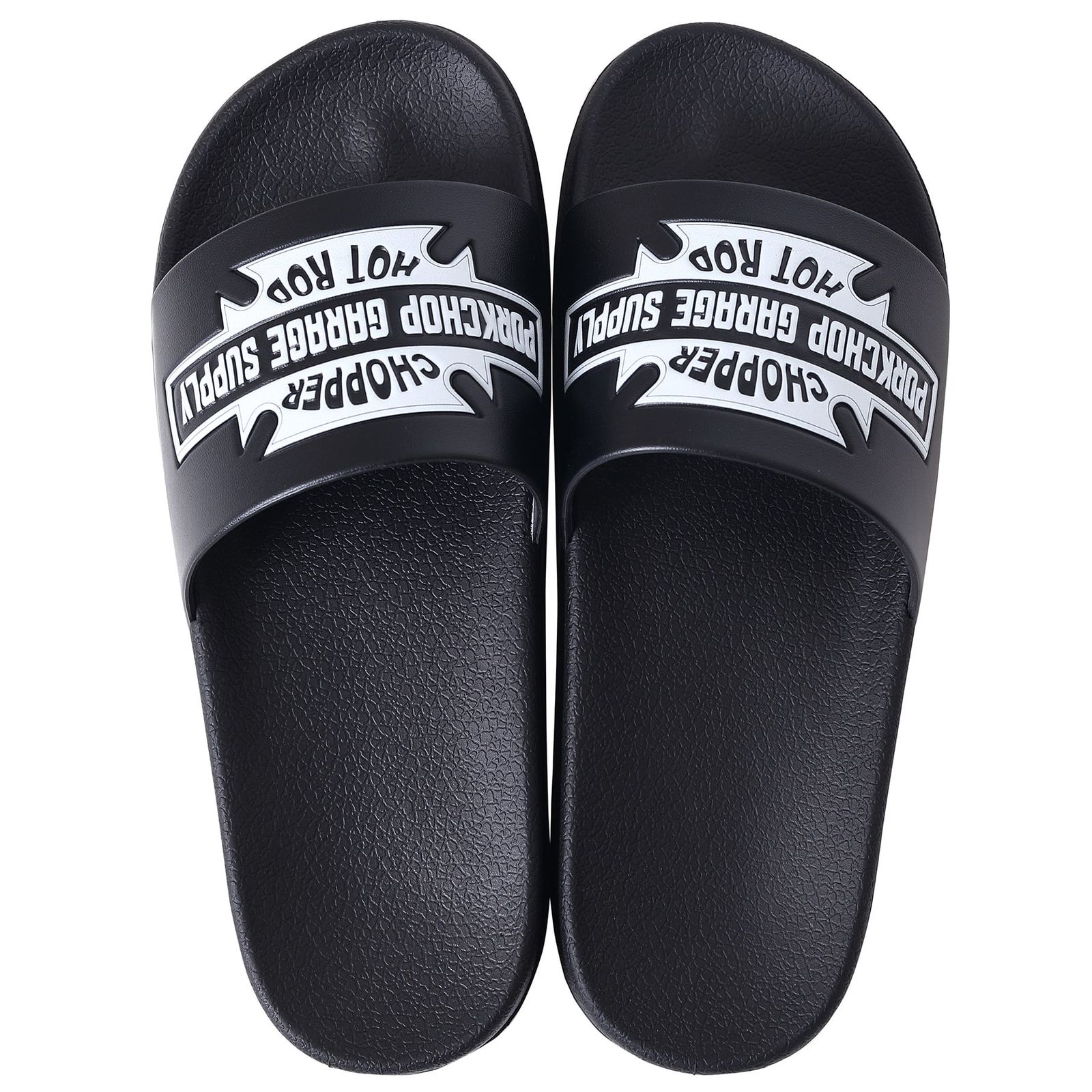 BAR&SHIELD SANDALS (BLACK) / エンボスロゴ シャワーサンダル