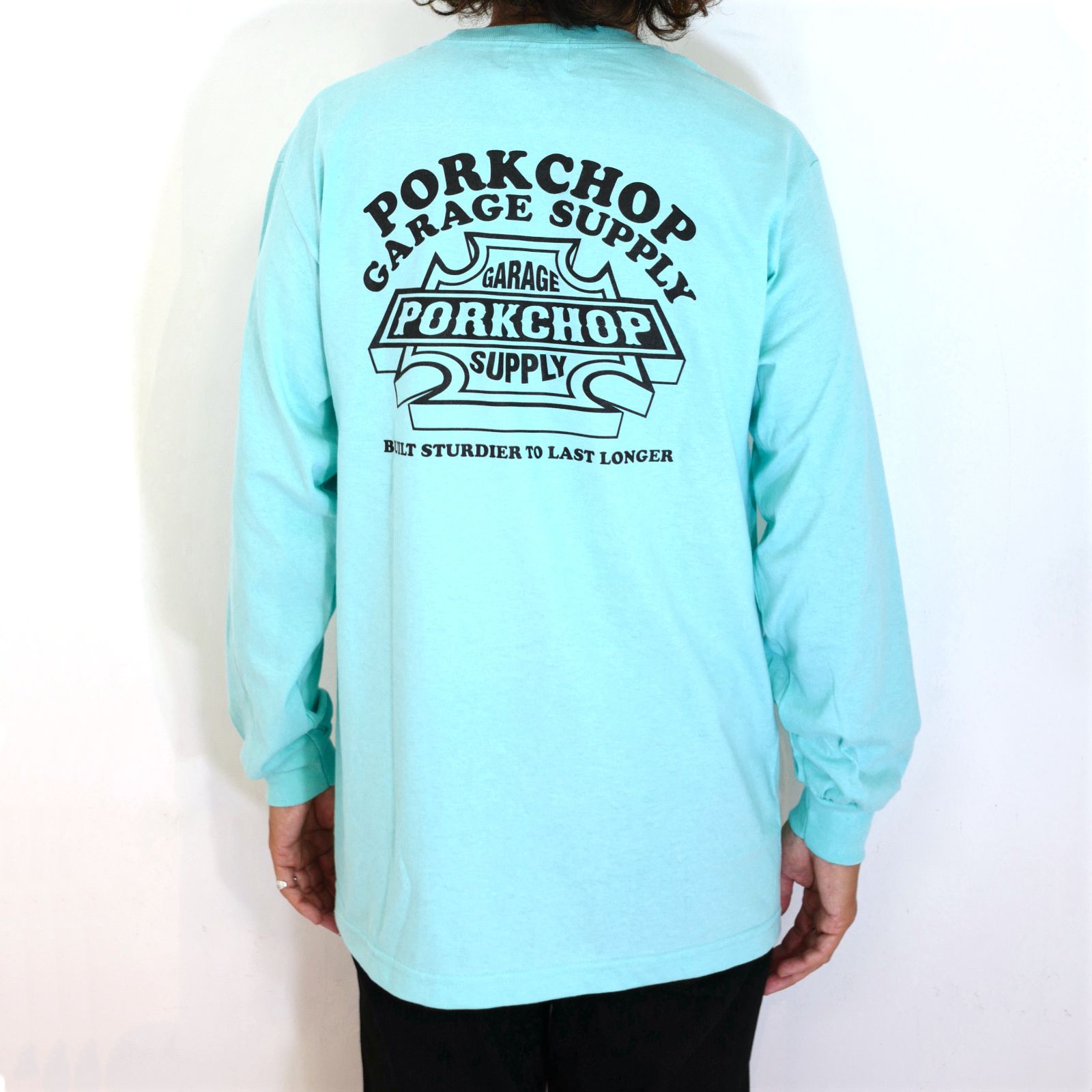 PORKCHOP - WILD PORK L/S TEE (CELADON) / ワイルドポーク & 3Dバー