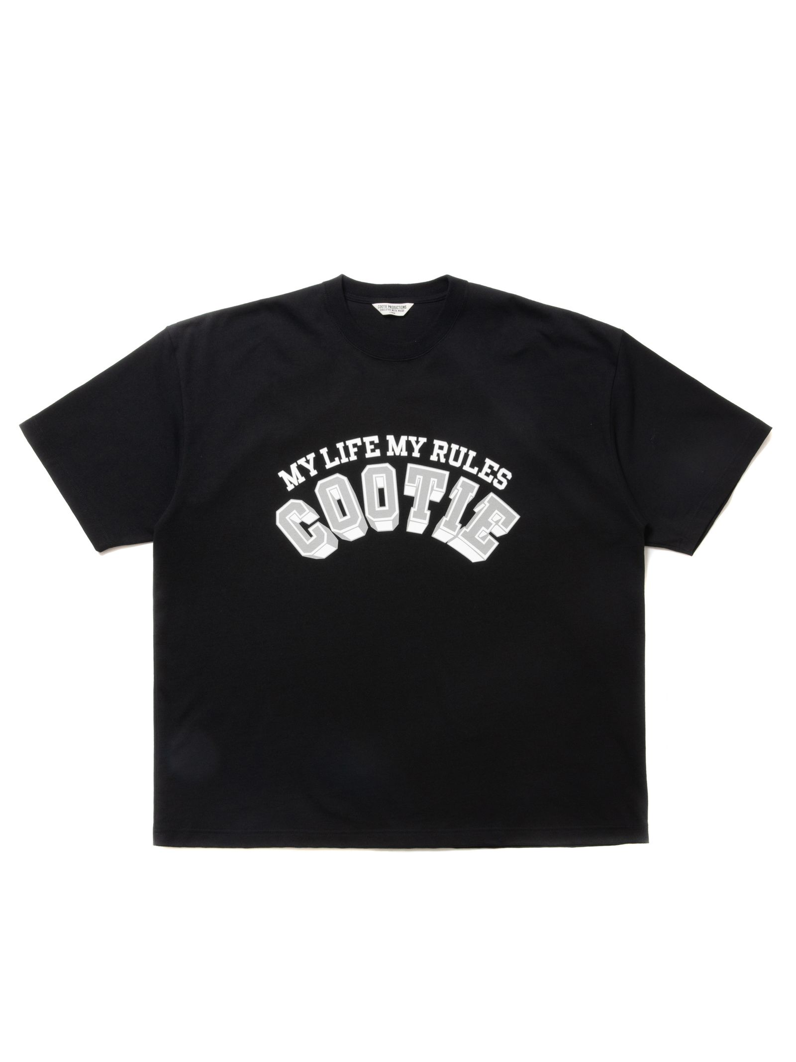 COOTIE PRODUCTIONS - Print Oversized S/S Tee (BLACK) / ロゴ 