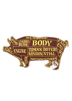 PORK CUSHION (BROWN/MUSTARD) / ポーククッション
