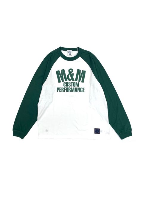 RAGLAN TEE (WHITE×IVY GREEN) / ラグラン ロングスリーブ Tシャツ