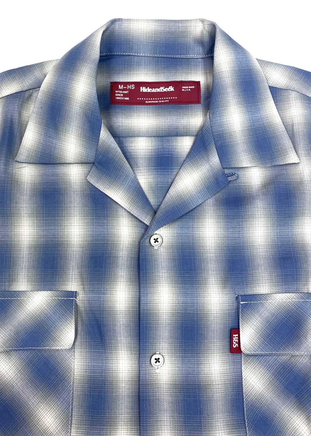 Ombre Check L/S Shirt (BLUE) / オンブレ チェック シャツ