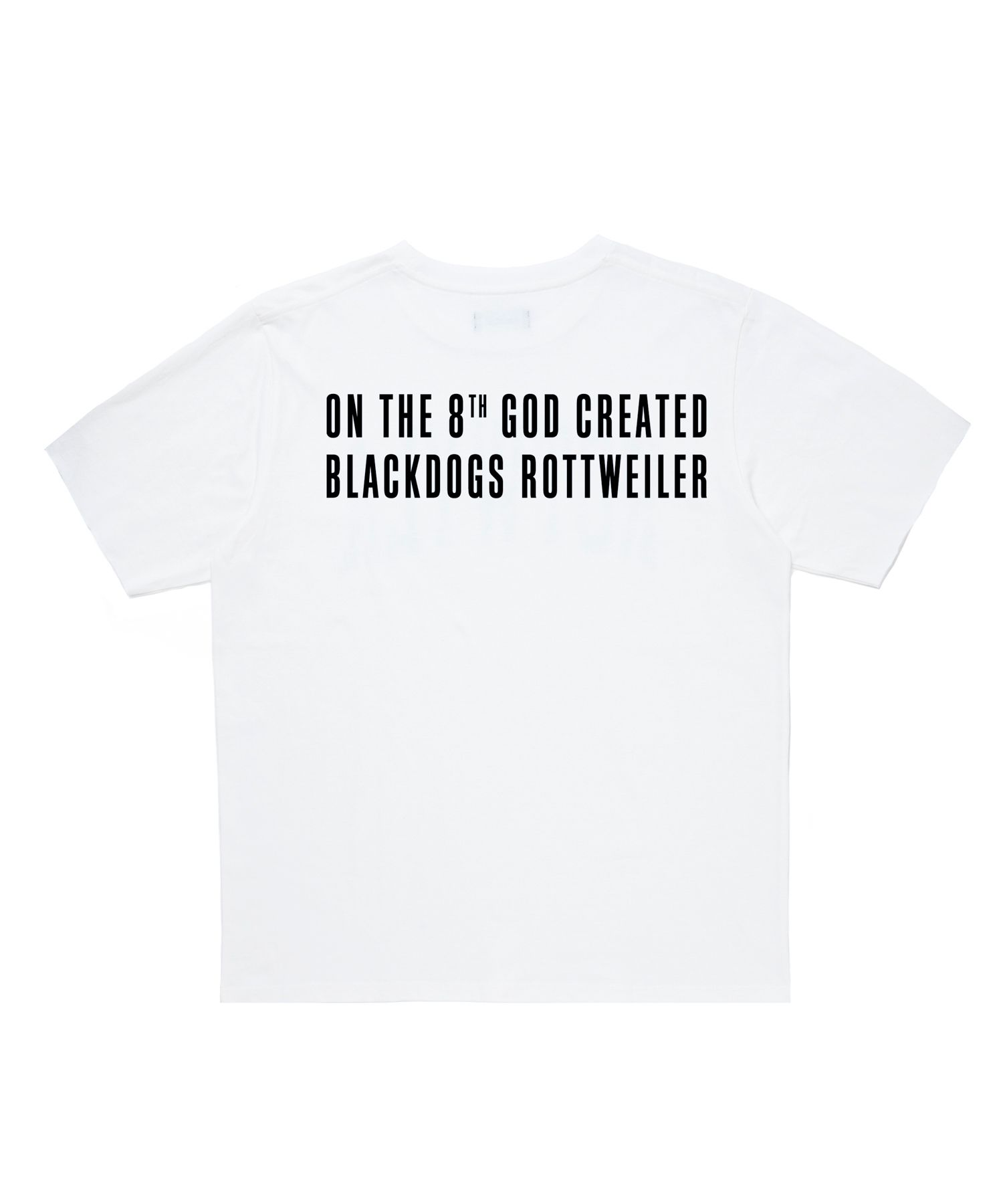 R9 GOD TEE (WHITE) / タイポグラフィ プリント オリジナル Tシャツ