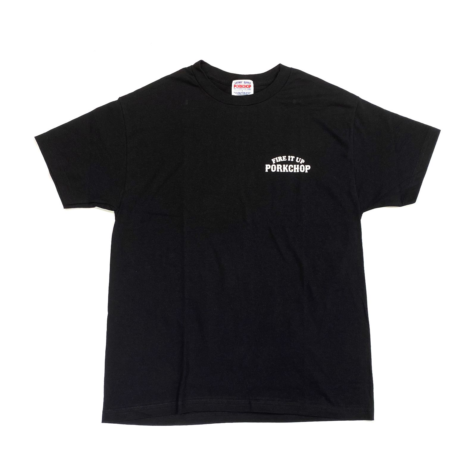 PORKCHOP - 【ラスト1点】3D B&S TEE (BLACK) / 3Dバーアンドシールド