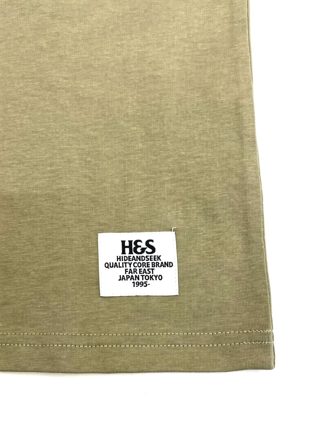 H&S S/S Tee (BEIGE) / オリジナル ロゴ プリント ショート スリーブ Tシャツ