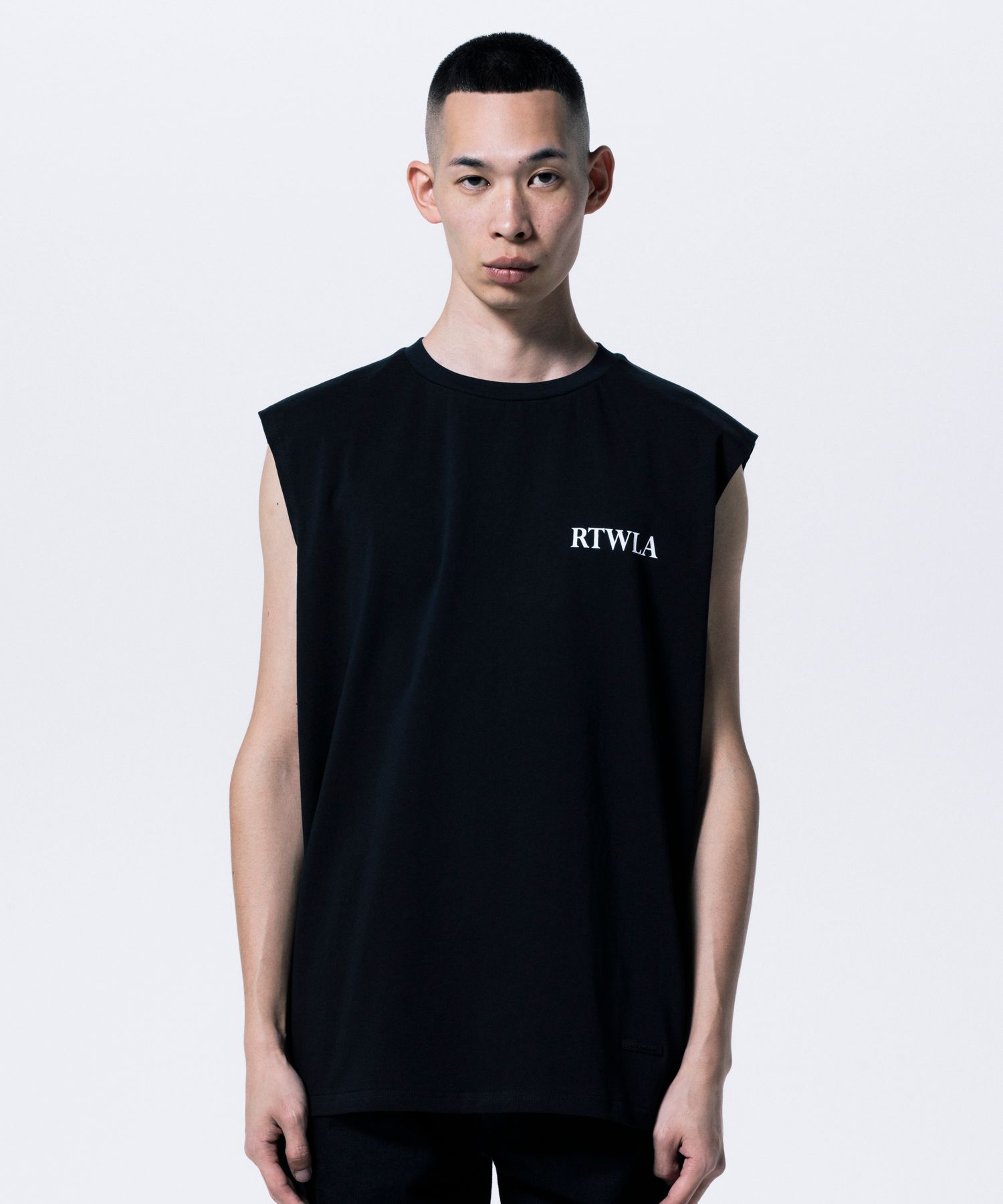 R9 RTWLA NOSLEEVE TEE (BLACK) / オリジナル ノースリーブ Tシャツ