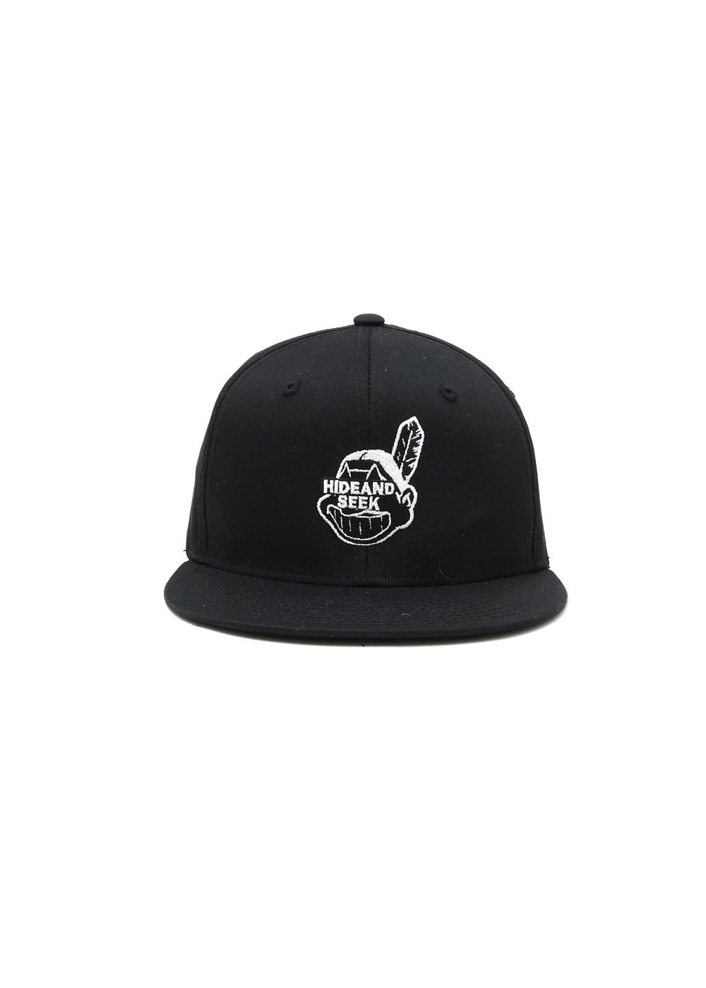 HIDE AND SEEK - Indian Baseball CAP PU Leather (BLACK