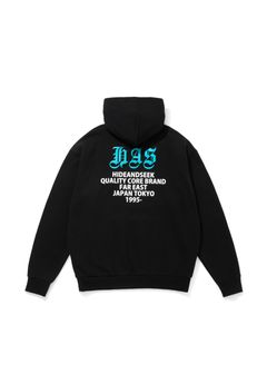 H.A.S Hooded Sweat Shirt (BLACK×GREEN) / ロゴ スウェット パーカー