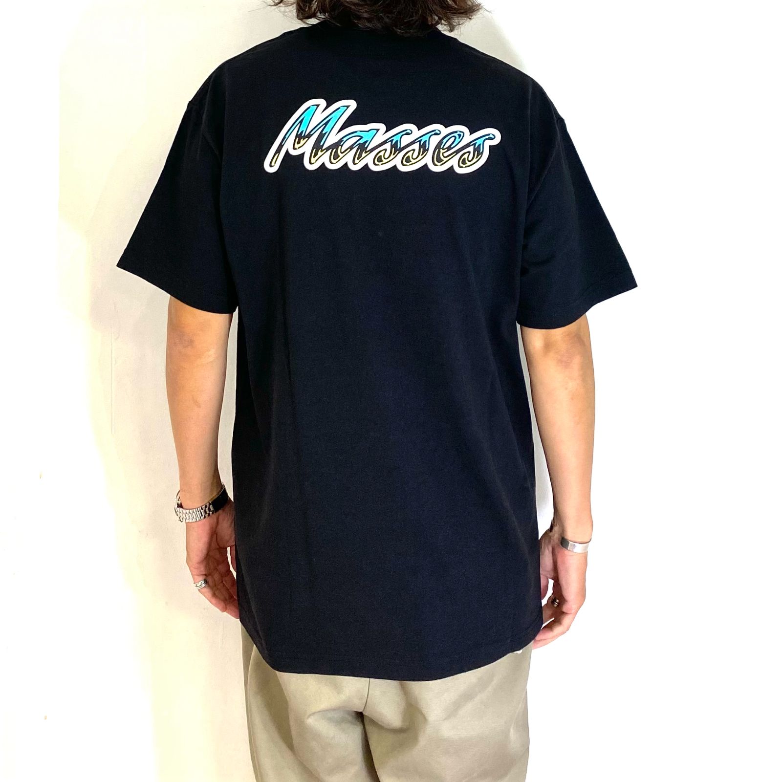 PORKCHOP ポークチョップ　Tシャツ ブラック　Lサイズ PORKCHOP GARAGE SUPPLY - T-SHIRT EAGLE (×MASSES) (BLACK
