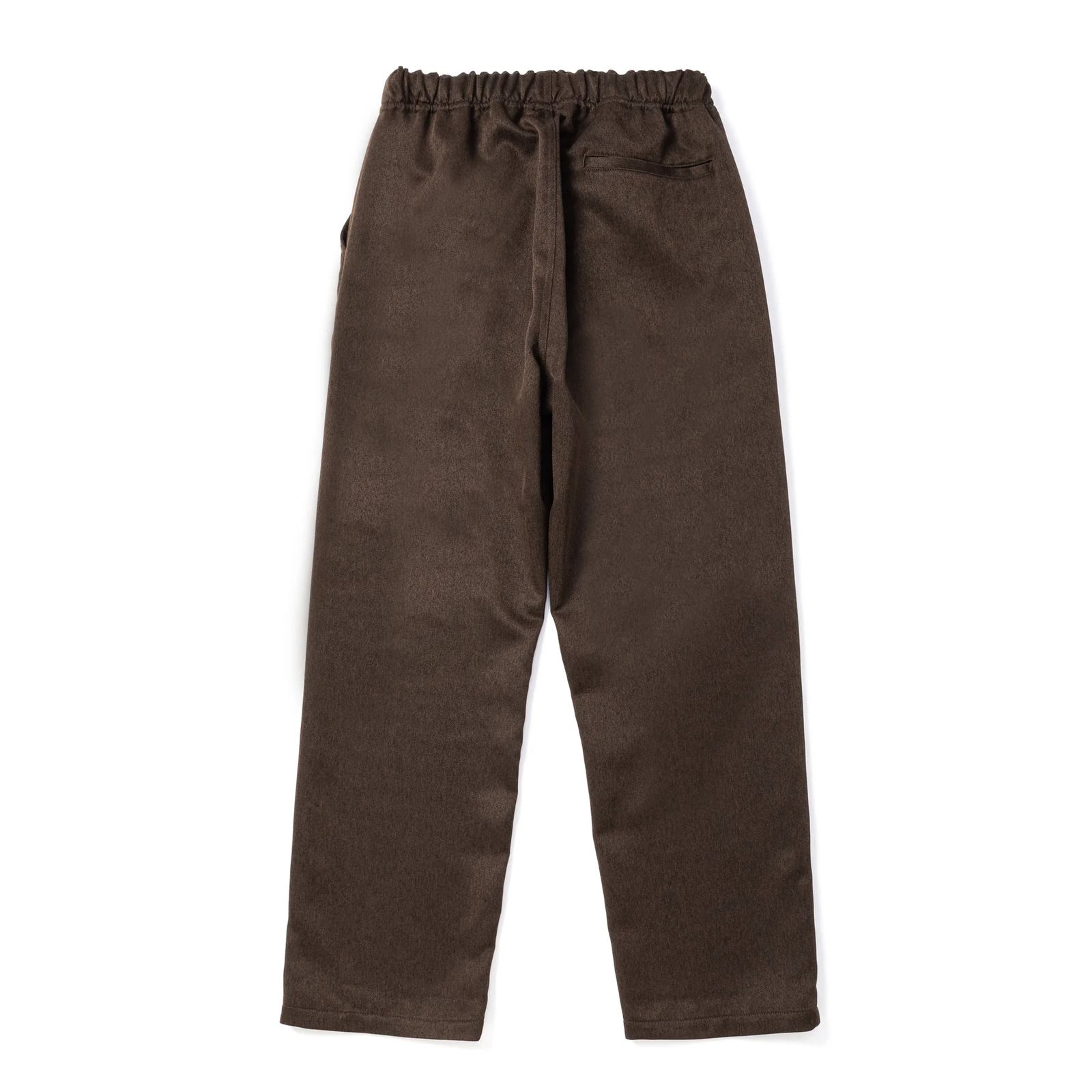 MELANGE TWILL EASY SLACKS (BROWN) / メランジ ツイル イージー スラックス
