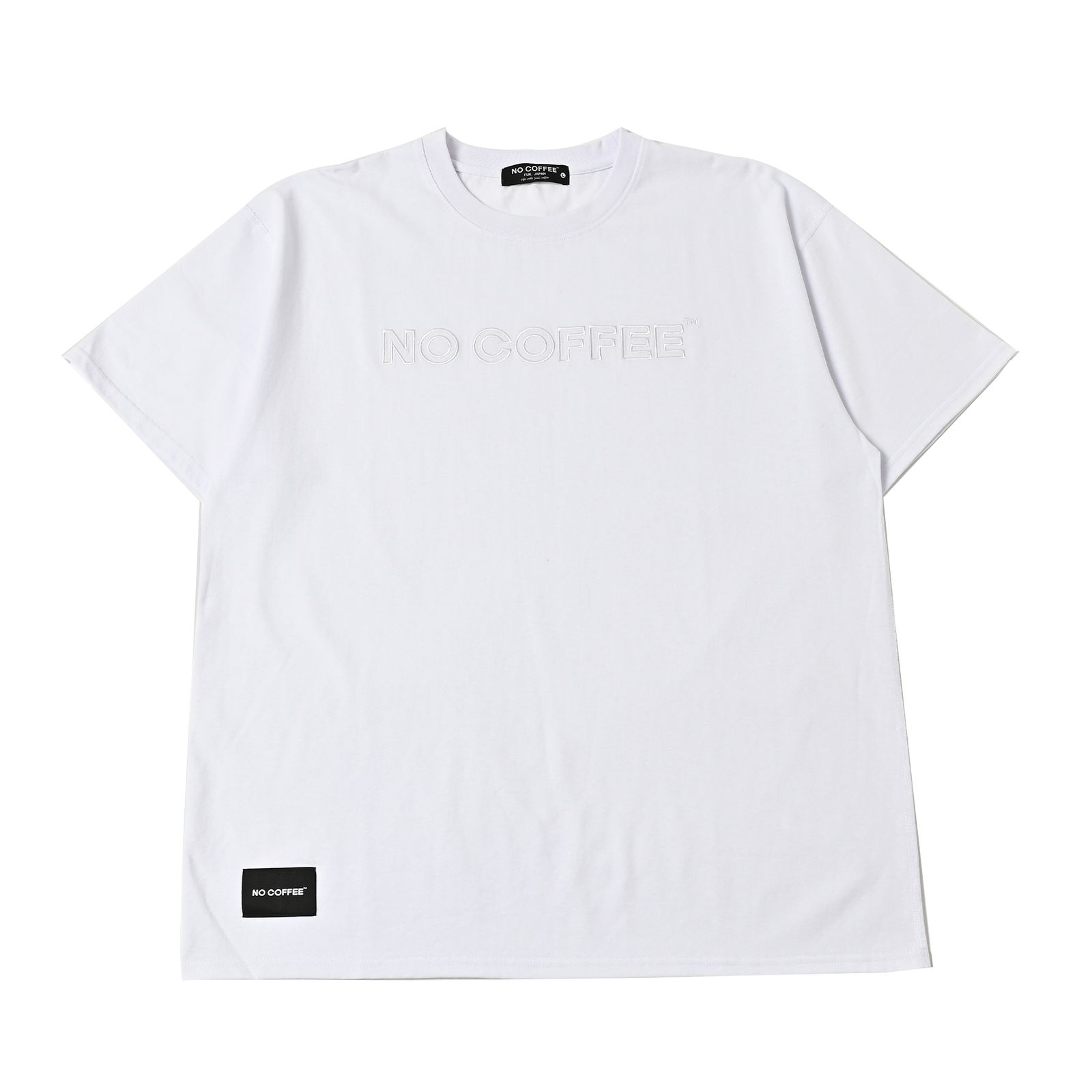 アウトライン刺繡S/S TEE (WHITE)