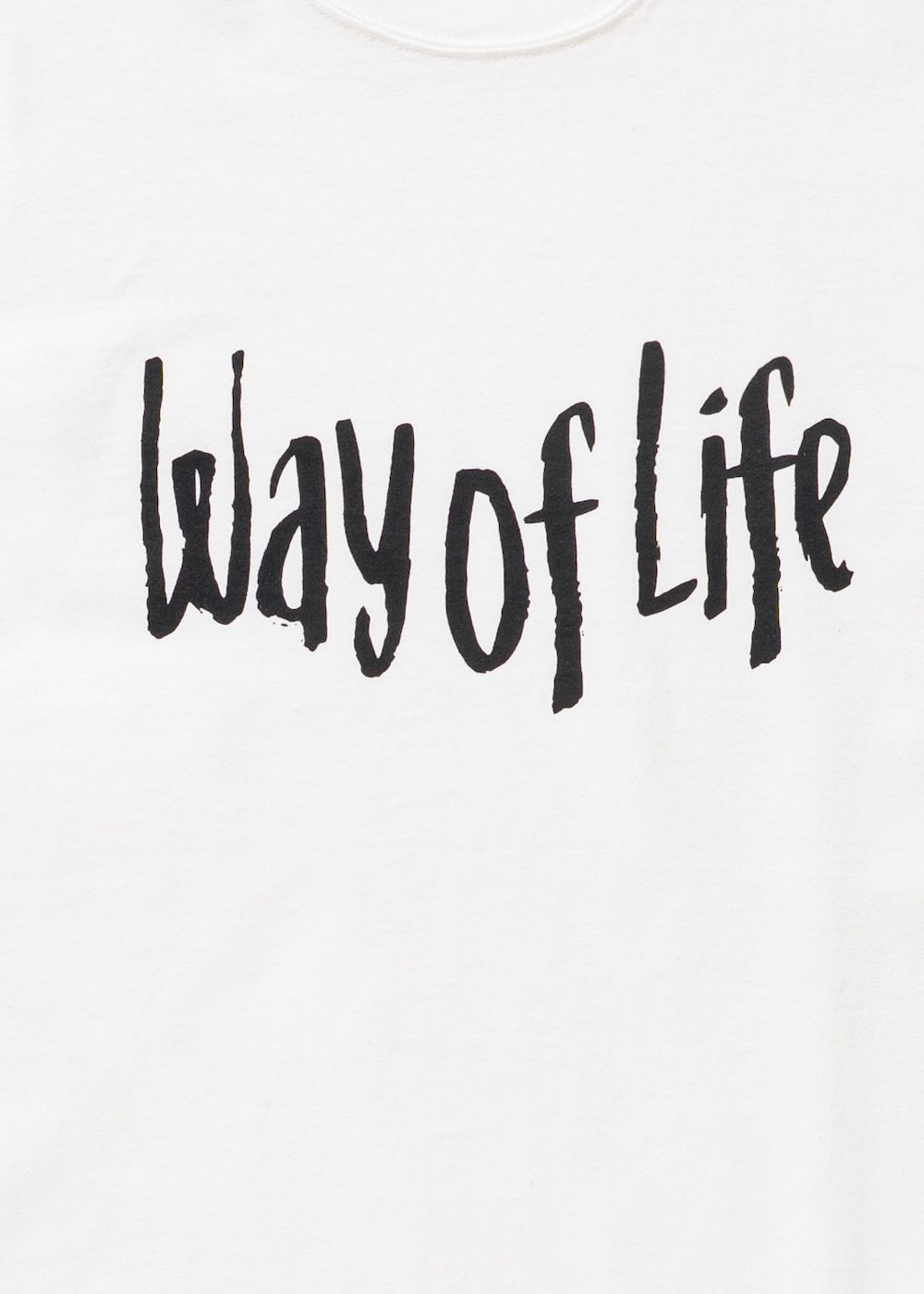 WAY OF LIFE TEE (WHITE) / スローガン プリント Tシャツ