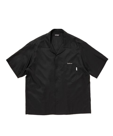 R9 BOWLER SS SHIRT (BLACK) / オープンカラー シャツ