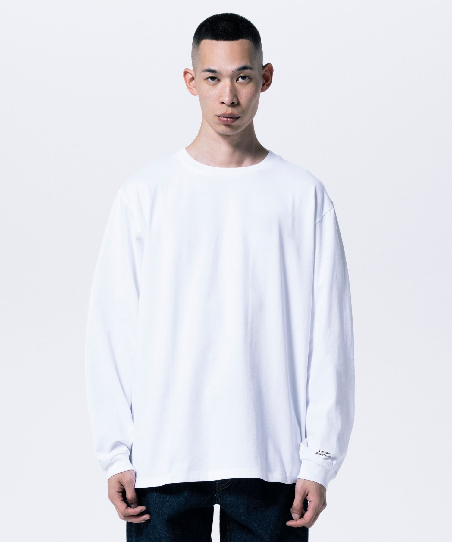 R9 BASIC LS TEE (WHITE) /  オリジナル ロングスリーブ Tシャツ