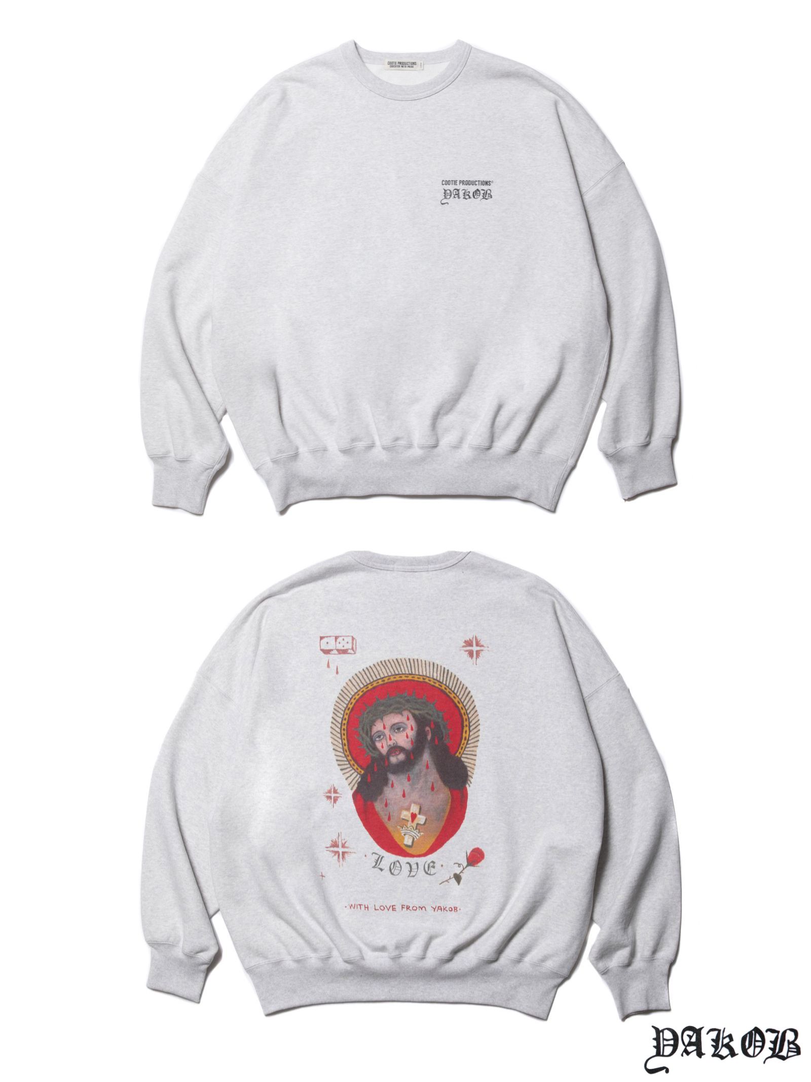 COOTIE PRODUCTIONS - Open End Yarn Sweat Crew (JESUS) (OATMEAL) / Jakob  Morley コラボ スウェット | LOOPHOLE