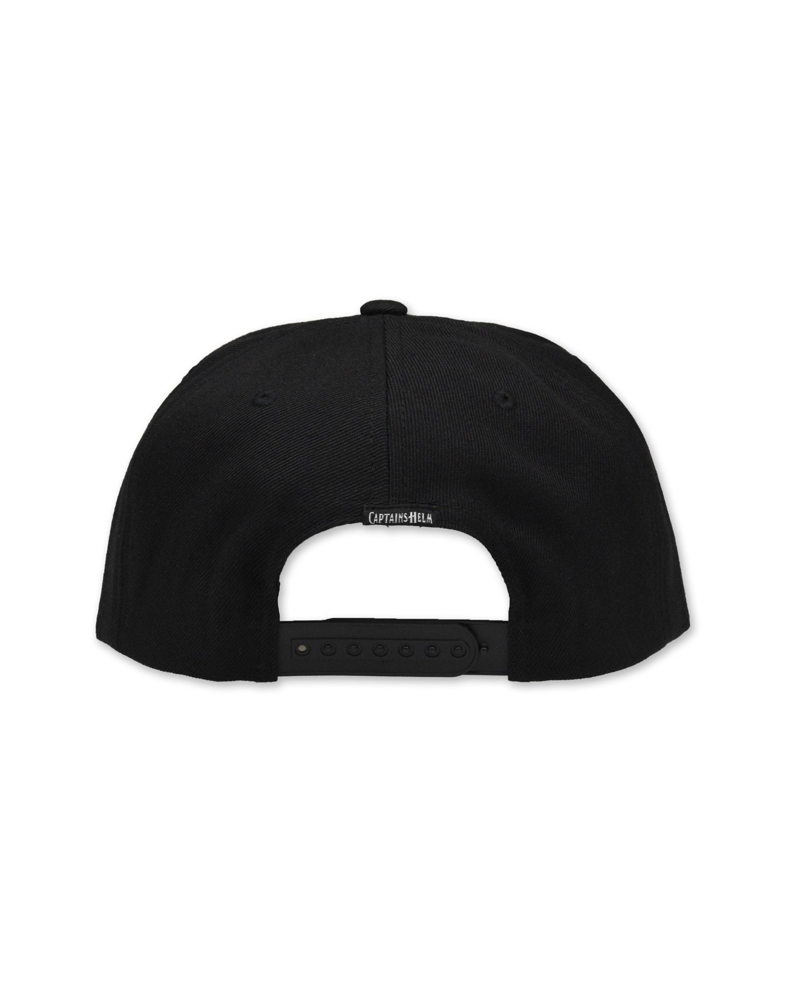 LOGO SNAP BACK CAP (BLACK) / ロゴ刺繍 ベースボール キャップ