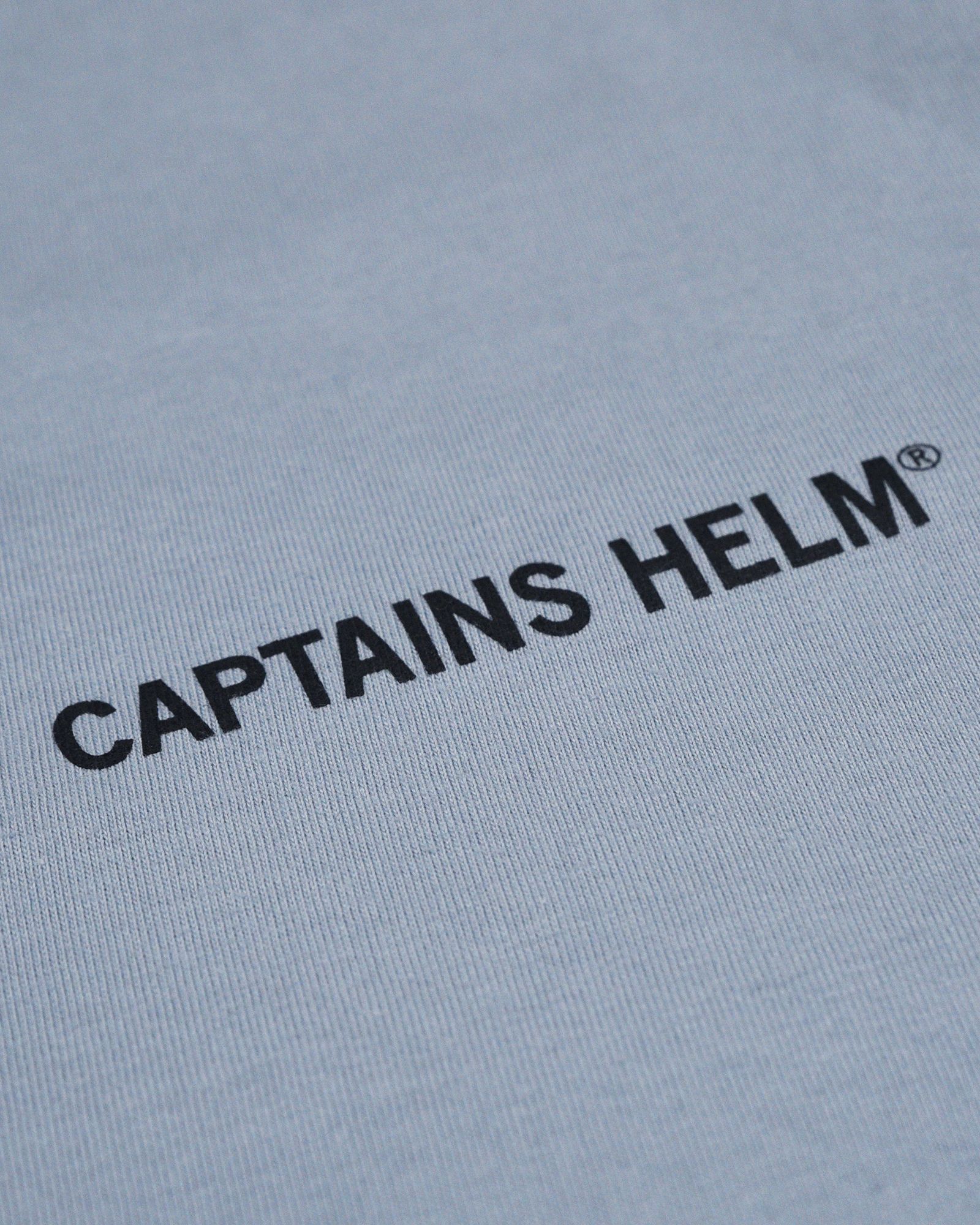 TRADEMARK LOGO LS TEE (LIGHT BLUE) / ロゴ プリント ロンT