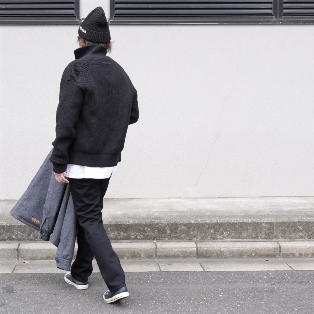 【ラスト1点】Heavyweight Trucker Knit Blouson (BLK) /  ドライバーズ ニットブルゾン