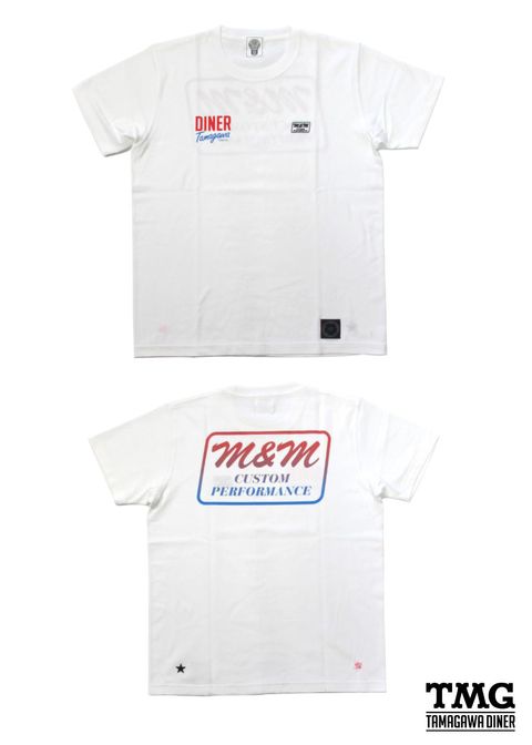 PRINT S/S TEE (WHITE) / ×TAMAGAWA DINER コラボT