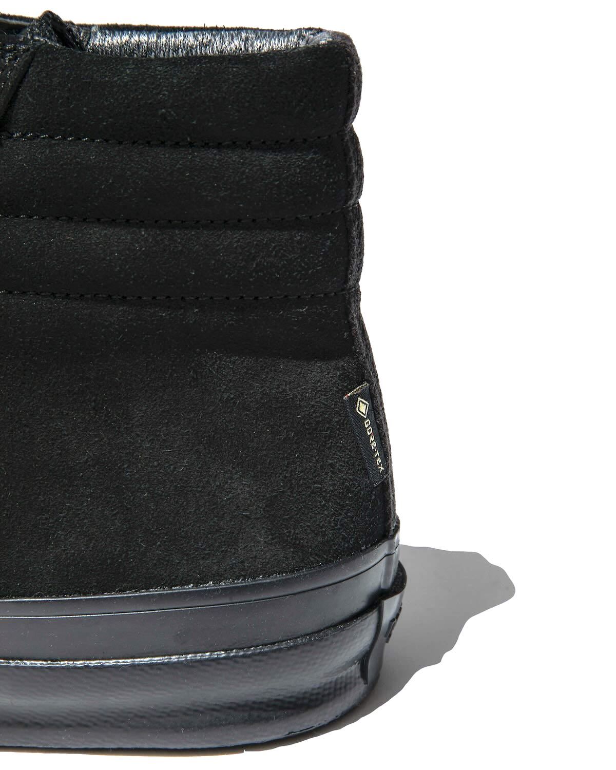 × nonnative DWELLER TRAINER 2 HI COW LEATHER WITH GORE-TEX by SPINGLE (BLACK×BLACK) / ノンネイティブ コラボスニーカー