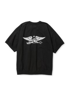 【ラスト1点】VINTAGE REPRODUCT RAGLAN S/S CS (BLACK) / ヴィンテージ 半袖スウェットタイプ ロゴプリント Tシャツ