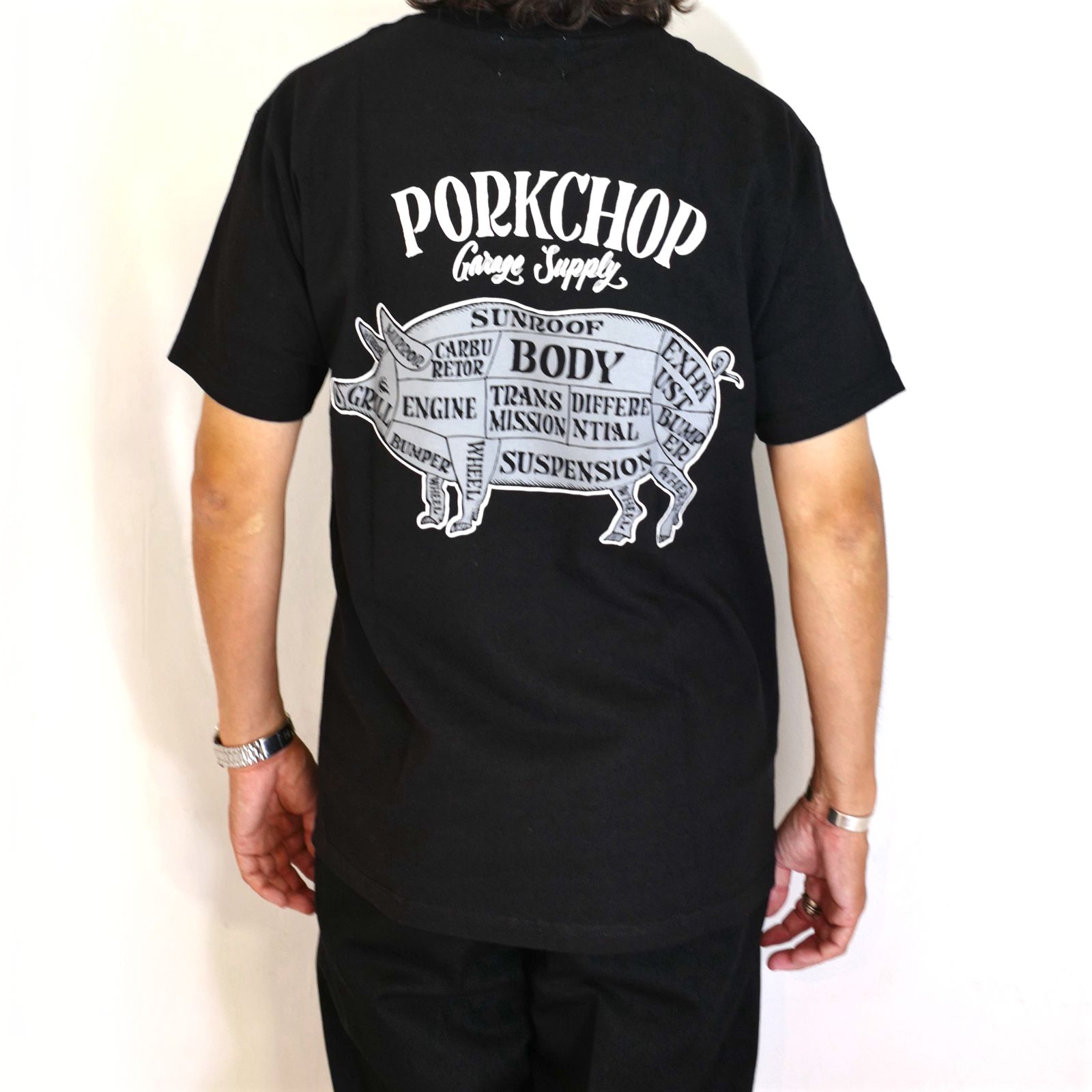 PORKCHOP GARAGE SUPPLY PORK FRONT TEE for kids P0427 公式通販
