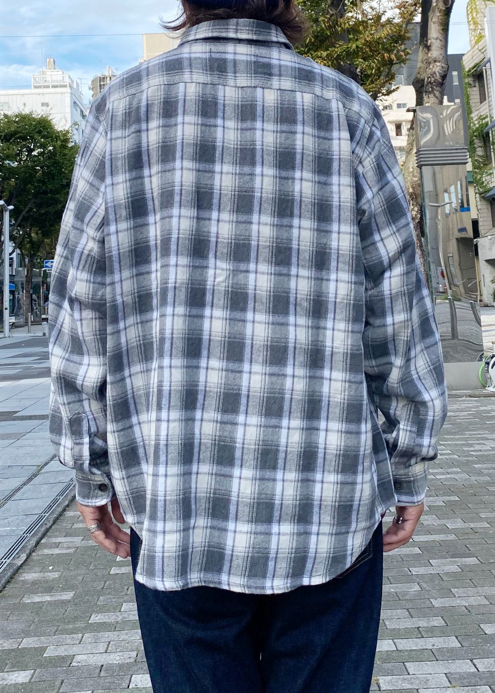 Flannel Shirt (BLACK) / チェック コットン ネルシャツ