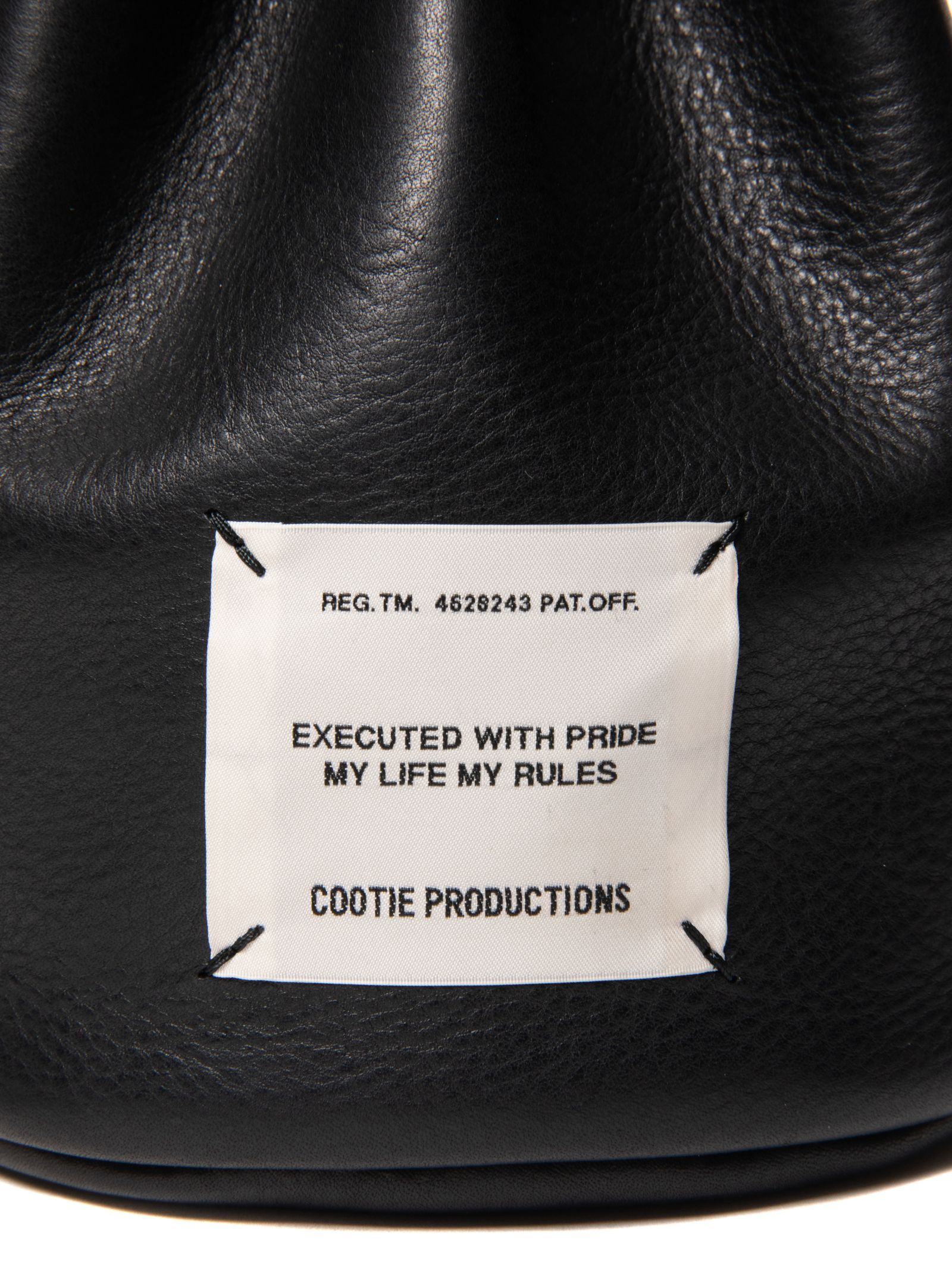 COOTIE PRODUCTIONS - Leather Bucket Bag (BLACK) / レザー 巾着 ...