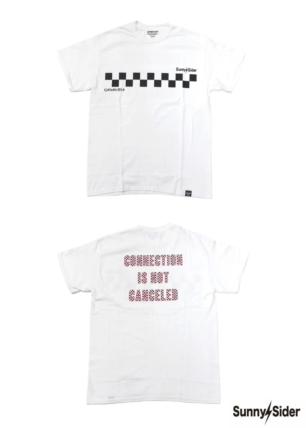 ×SUNNY C SIDER CHECKER LOGO S/S TEE (WHITE) / サニーシーサイダー コラボチェッカーロゴT