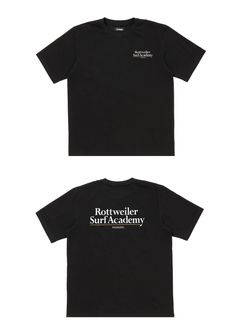 R9 SURF ACADEMY SS TEE (BLACK) /  オリジナル ロゴプリント Tシャツ