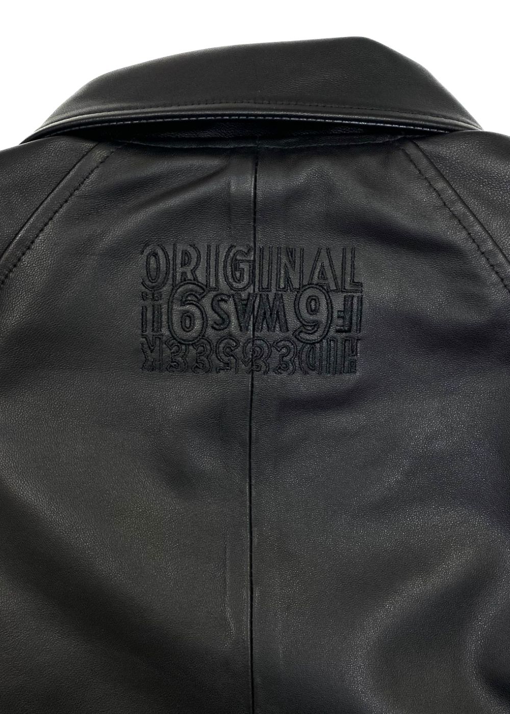 Leather Varsity Jacket (BLACK/BLACK) / 西浦徹 コラボ レザー ジャケット