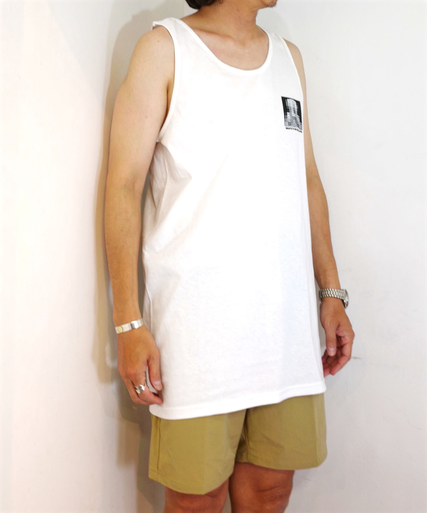 MARIA TANK TOP (WHITE) / プリント タンクトップ