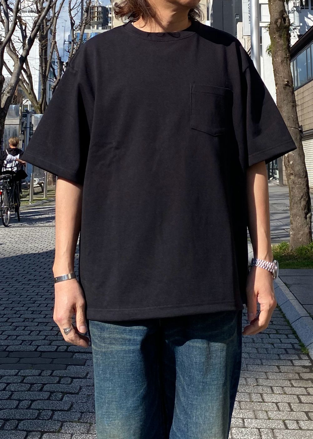 HEAVY OZ POCKET TEE (BLACK) / オリジナル ヘビーオンス ポケット Tシャツ