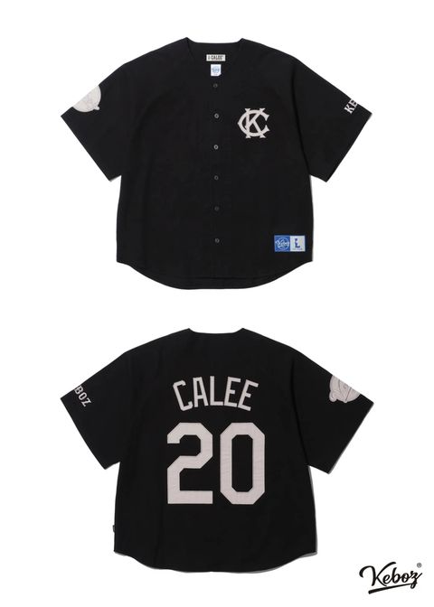 × KEBOZ BASEBALL SHIRT (BLACK) / ケボズ コラボ ベースボール シャツ
