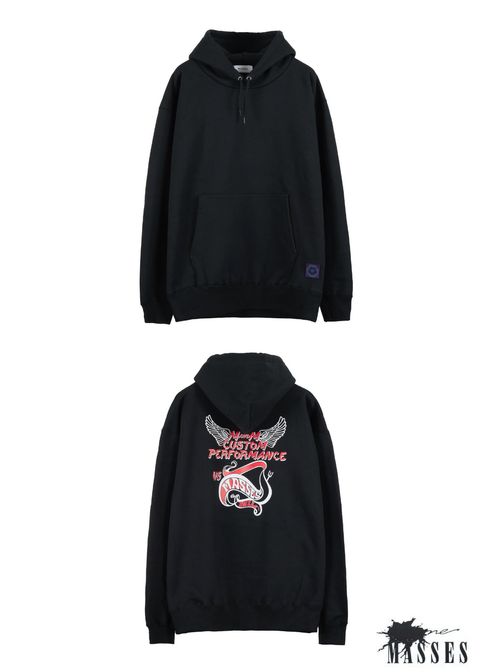 ×MASSES HOODED HELL (BLACK) / マシス コラボレーション スウェット パーカー