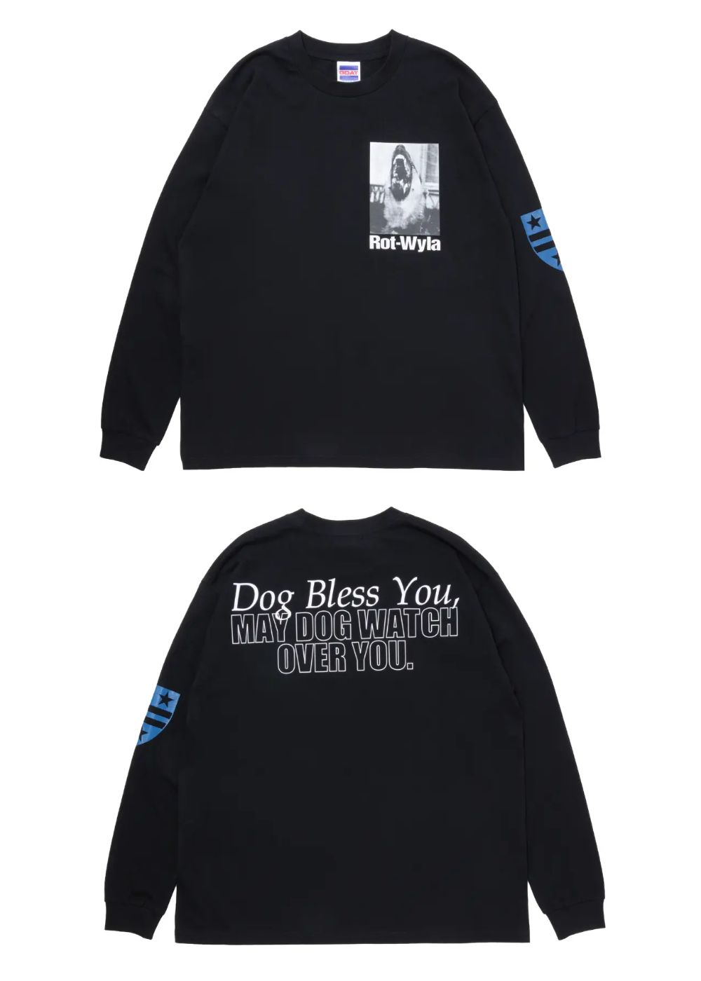 DOG PHOTO LS TEE (BLACK) / フォト プリント Tシャツ