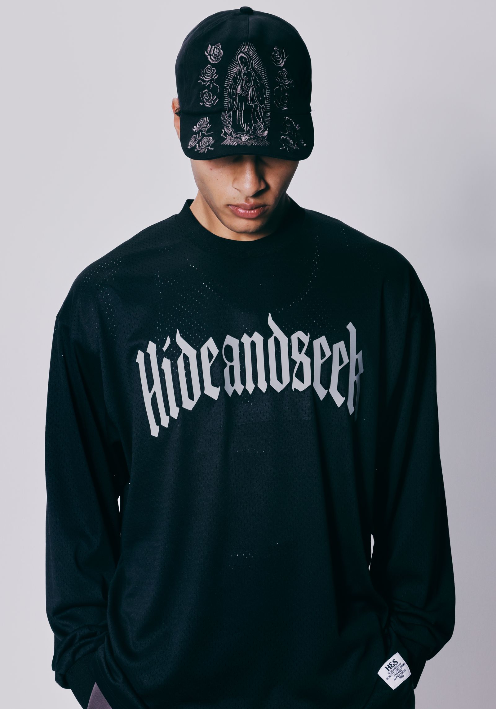 Maria CAP (BLACK) / マリア刺繍 ベースボール キャップ