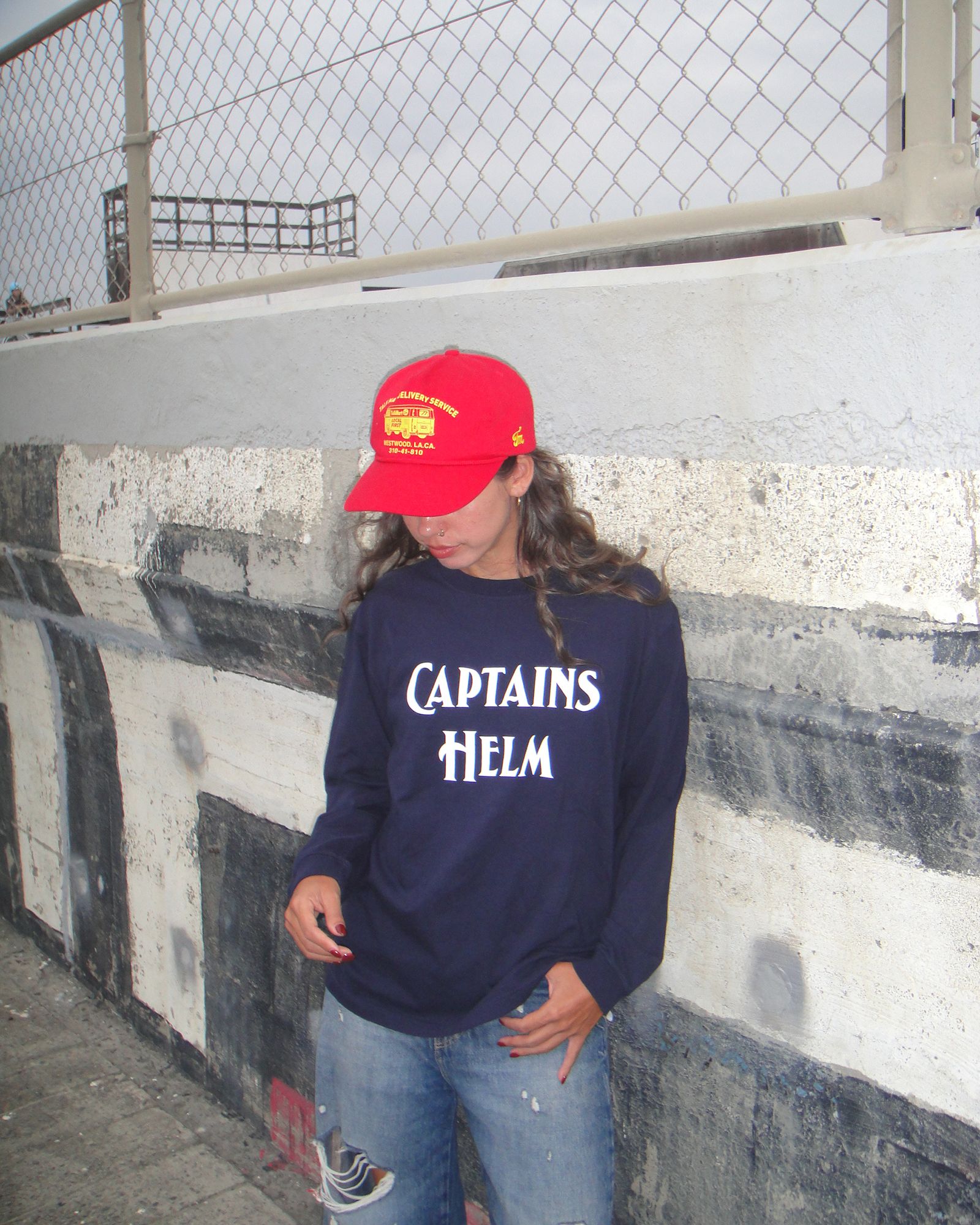 CLASSIC LOGO LS TEE (NAVY) / ロゴ プリント ロンT