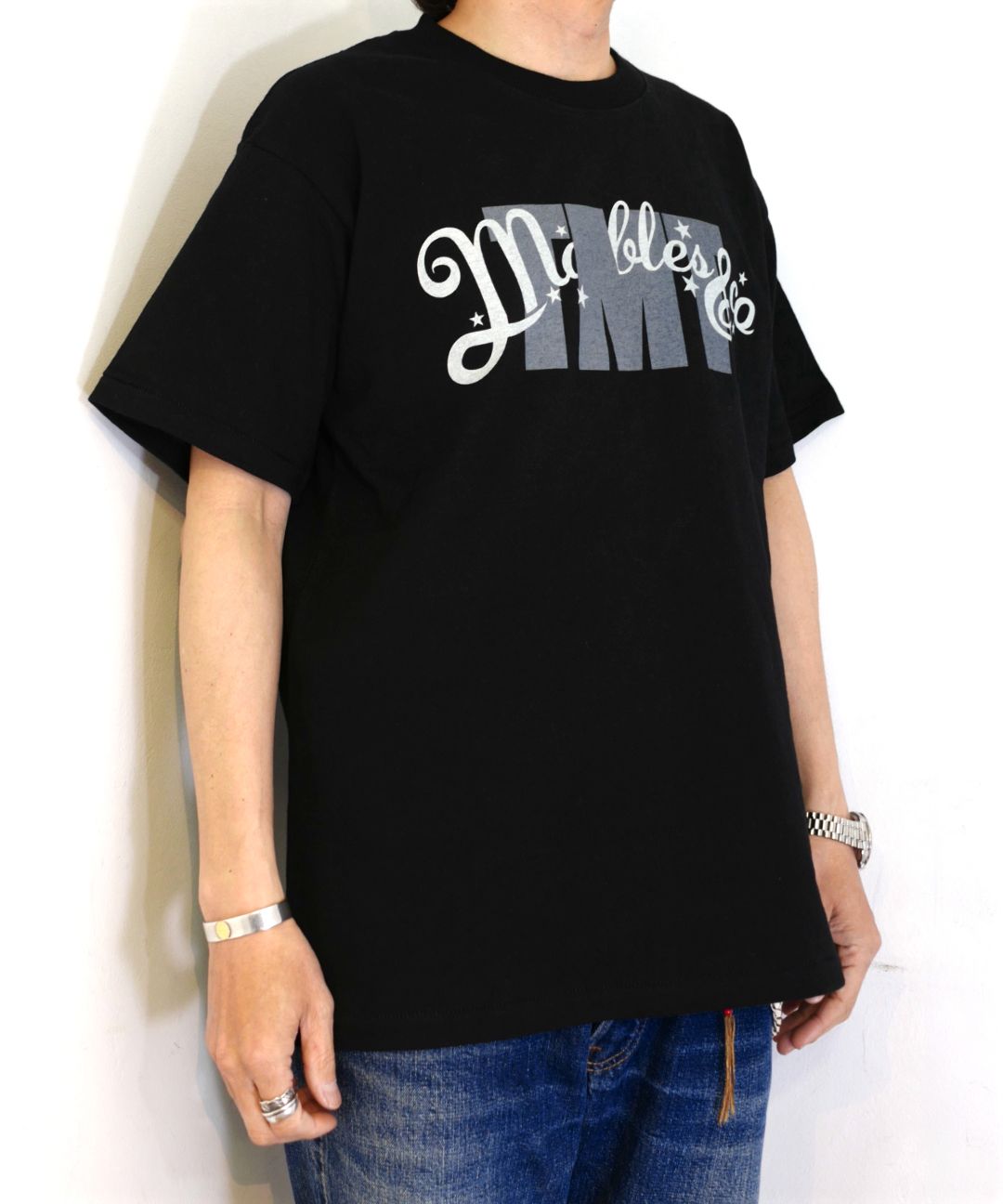 Marbles - TMT×MARBLES S/S TEE (TMT NEO-LOGO) (BLACK) / ティーエム