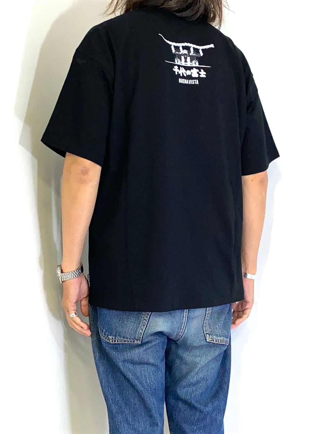 【千代の富士×BUENA VISTA】El wolf solitario tee tres (BLACK) / ×千代の富士 コラボ Tシャツ