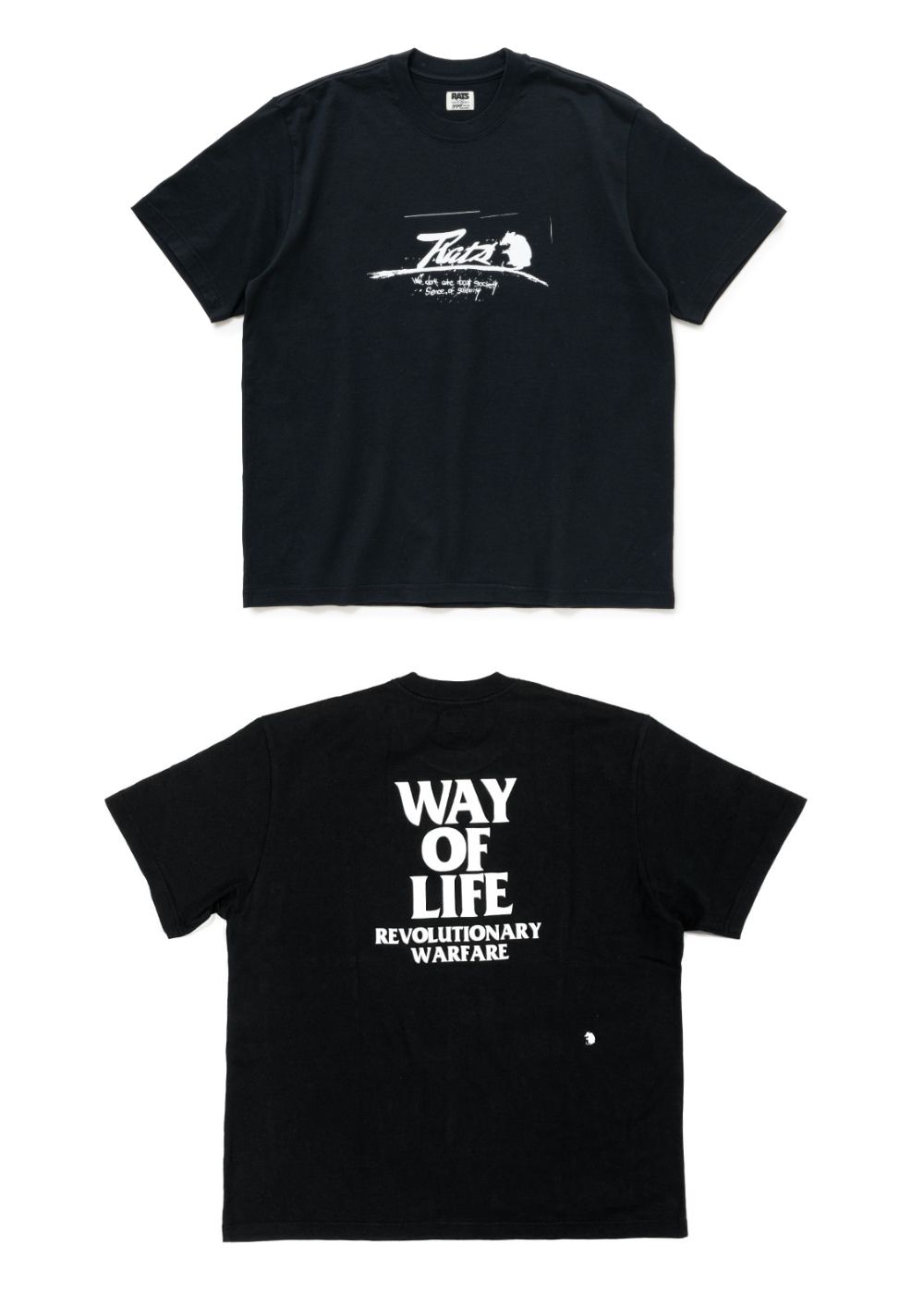 RATS - 【ラスト1点】SCRIPT LOGO WAY OF LIFE TEE (BLACK) / 定番人気ロゴT | LOOPHOLE