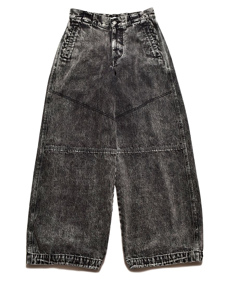 MINEDENIM - ×WILLY CHAVARRIA Black Denim CB.RAVER PANTS (BLACK) /  ×ウィリーチャバリア コラボ ワイドデニムパンツ | LOOPHOLE