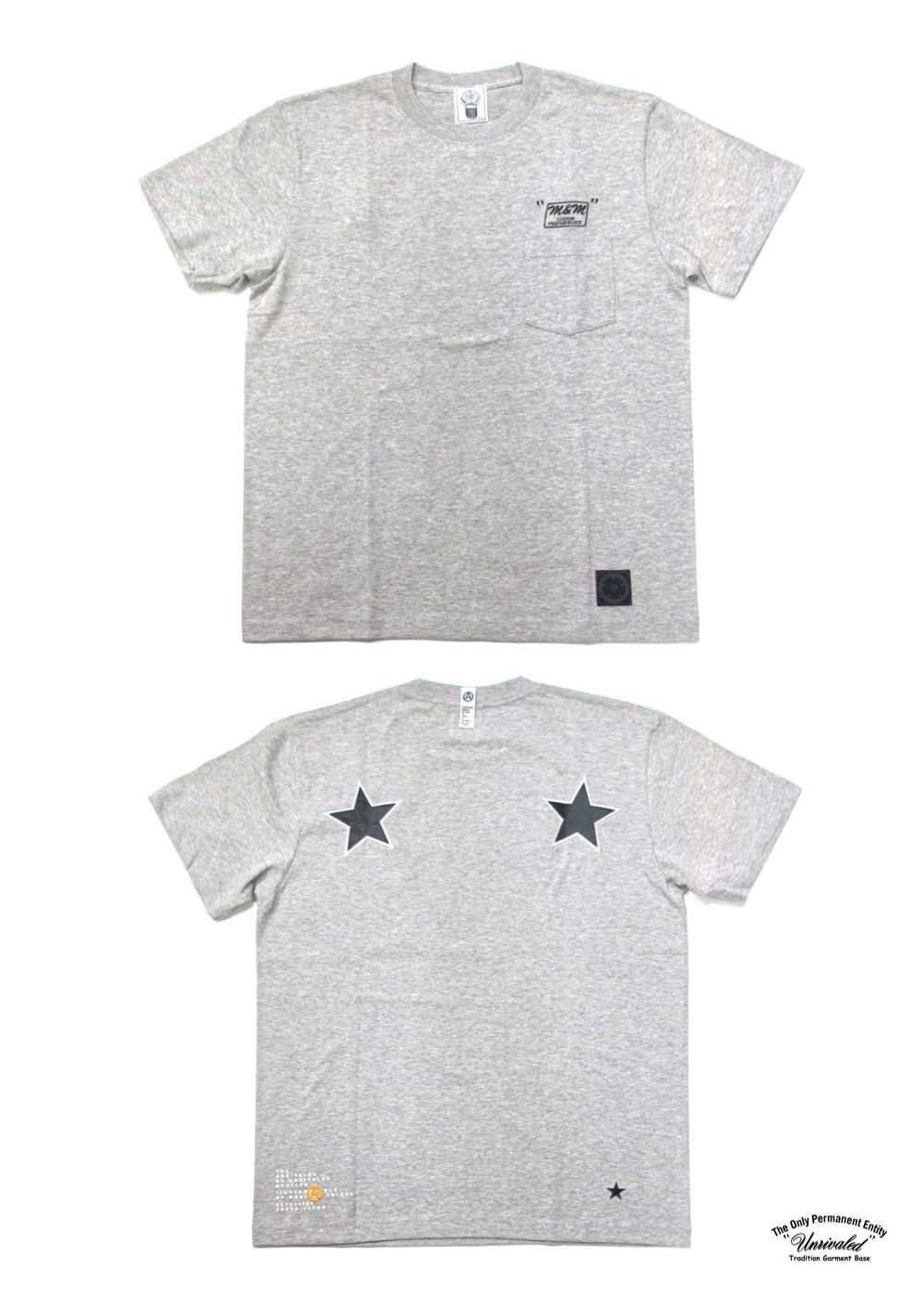 PRINT S/S TEE (GRAY) / アンライバルド コラボT