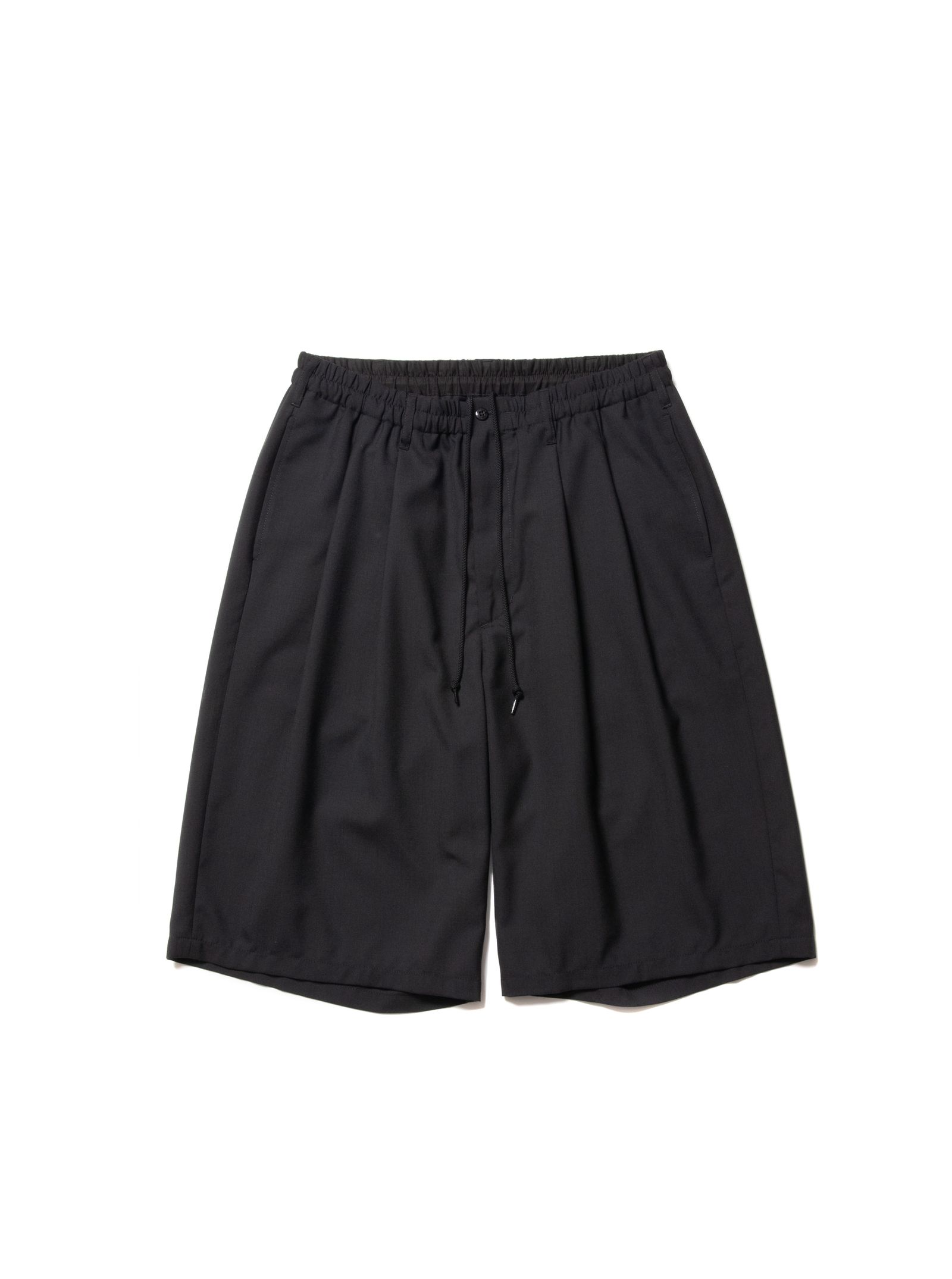 COOTIE PRODUCTIONS   T/W 2 Tuck Easy Shorts BLACK / ポリウール