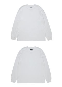 R9 BASIC LS TEE (WHITE) /  オリジナル ロゴプリント Tシャツ