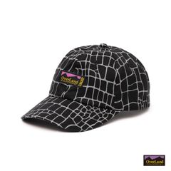 ×OVERLAND REFLECTOR SPIDER WEB SOILD CAP (BLACK) / オーバーランド コラボ キャップ