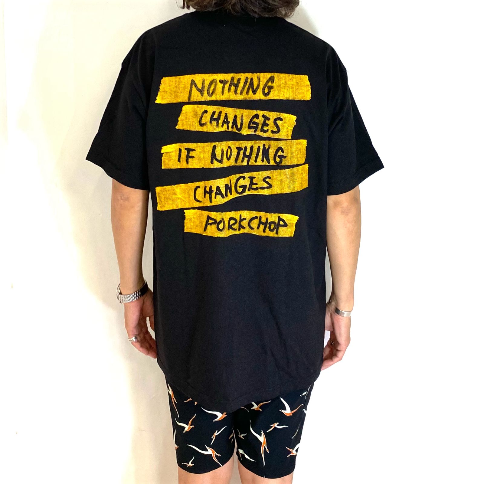期間限定のお買い得商品 GARAGE PORKCHOP SUPPLY (BLACK TEE CHANGES NOTHING - トップス